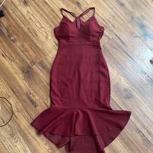 Burgundy formal dress